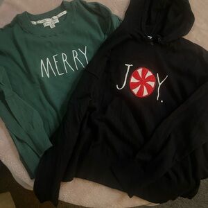 Rae Dunn Green and Black Sweaters - Merry and Joy Designs